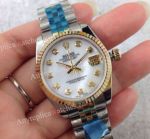 Replica Rolex Datejust White MOP Face Watch 31mm Two Tone Jubilee Band